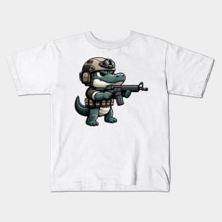 Tactical Crocodile Operator Kids T-Shirt